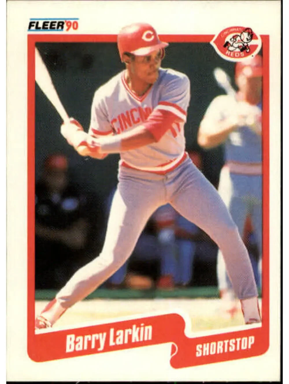 1990 Barry Larkin Fleer Baseball Card #423